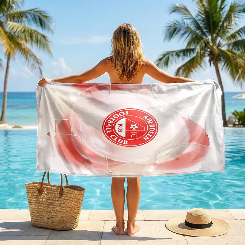 Aberdeen FC Aufdruck Schnelltrocknendes Strandtuch Mikrofaser Saugfähig Tragbar Reise Schwimmtuch