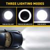 2X 3'' LED Fog Light Projector Car White Angel Eyes Halo Ring DRL Lamp Light