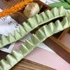 High-Quality 2.5cm Pleated Lace Woven Polyester Ribbon for Clothing and Cuff Decoration