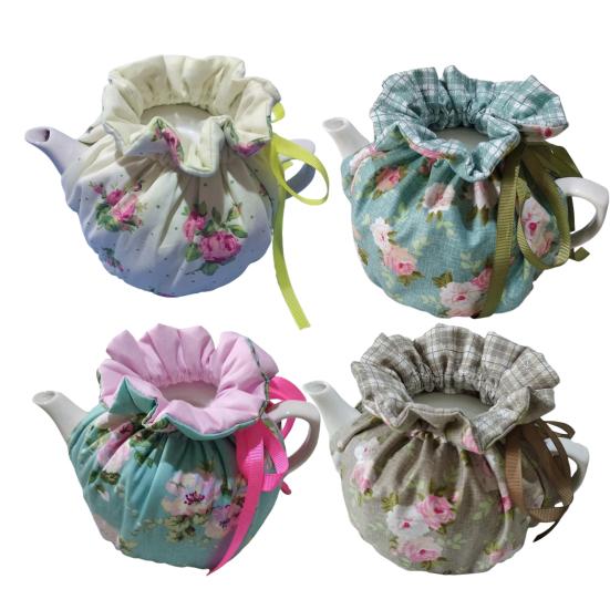 Čajová konvice Cozies Stahovací kryt Prachový kryt Kolibřík Květiny Vzor Tepelná izolace Ohřívač čajové konvice pro ženy Domácí dekorace Kuchyň Dárek