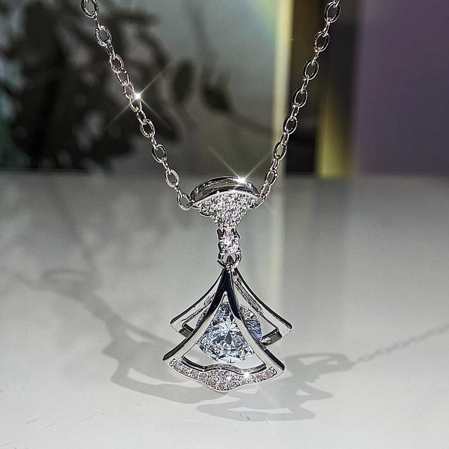 

Серьги-капли из серебра 925 пробы высокого качества с зубчатым цирконием, серьги из трех предметов, свадебные украшения, вечерние комплект для женщин