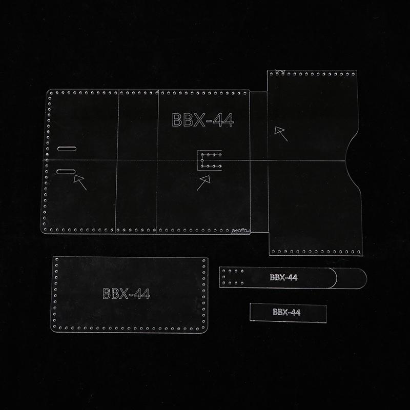 Kurzes Portemonnaie Leder Vorlage DIY Handwerk Lederherstellung Acryl Schablone Geldbörsen Handgefertigt Lederhandwerk Form Langlebig