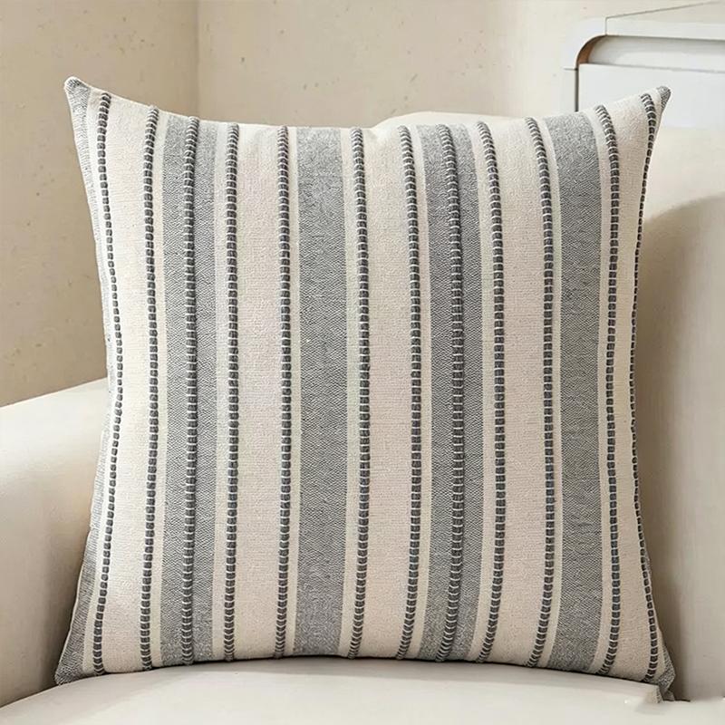 Federe Cuscino Decorativo Strisciate Texturizzate Stile Boho Farmhouse per Arredo Casa Soggiorno Letto