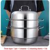 28cm 304 Stainless Steel Double Layer Steamer Pot