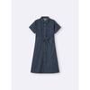 GU by Uniqlo Light Denim Work Shirt Dress  Short Sleeve  +ec