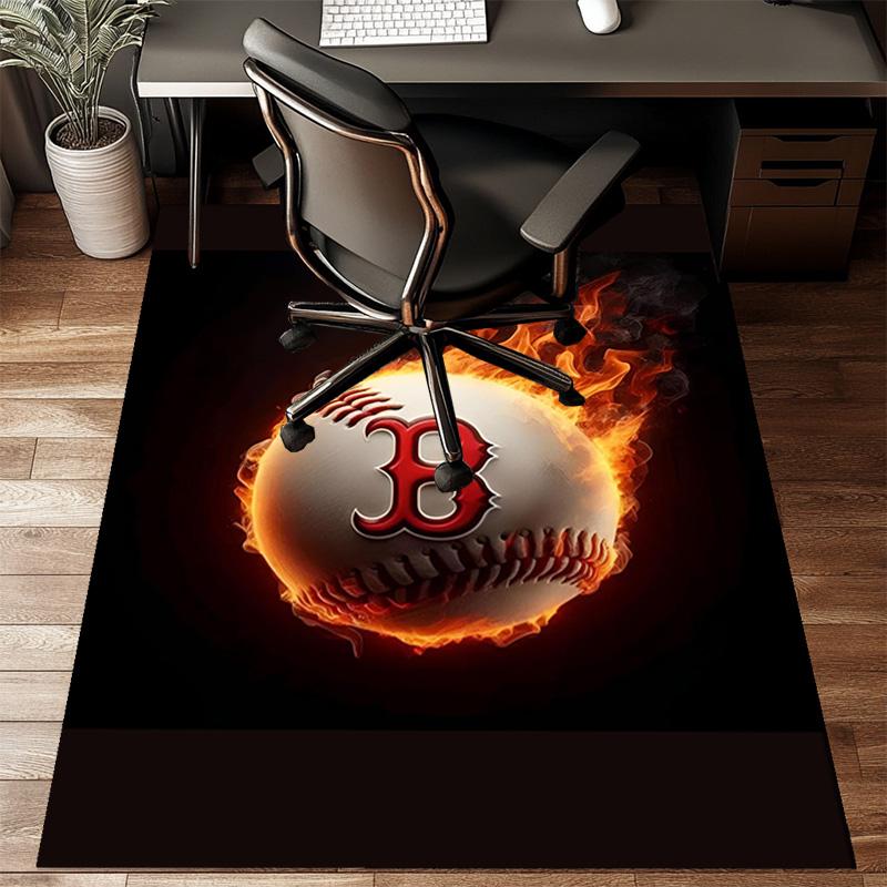 Boston Sox Hockey Floor Mat for Living Room, Game Rooms, Office, Bedroom, Office Floor Mat Playful Design, Christmas Fan Gifts