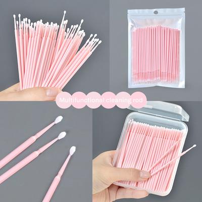 100pcs/bag & 200pcs/box  Disposable MicroBrush Eyelashes Extension Individual Lash Removing Swab Micro Brush For Eyelash Extension Tools