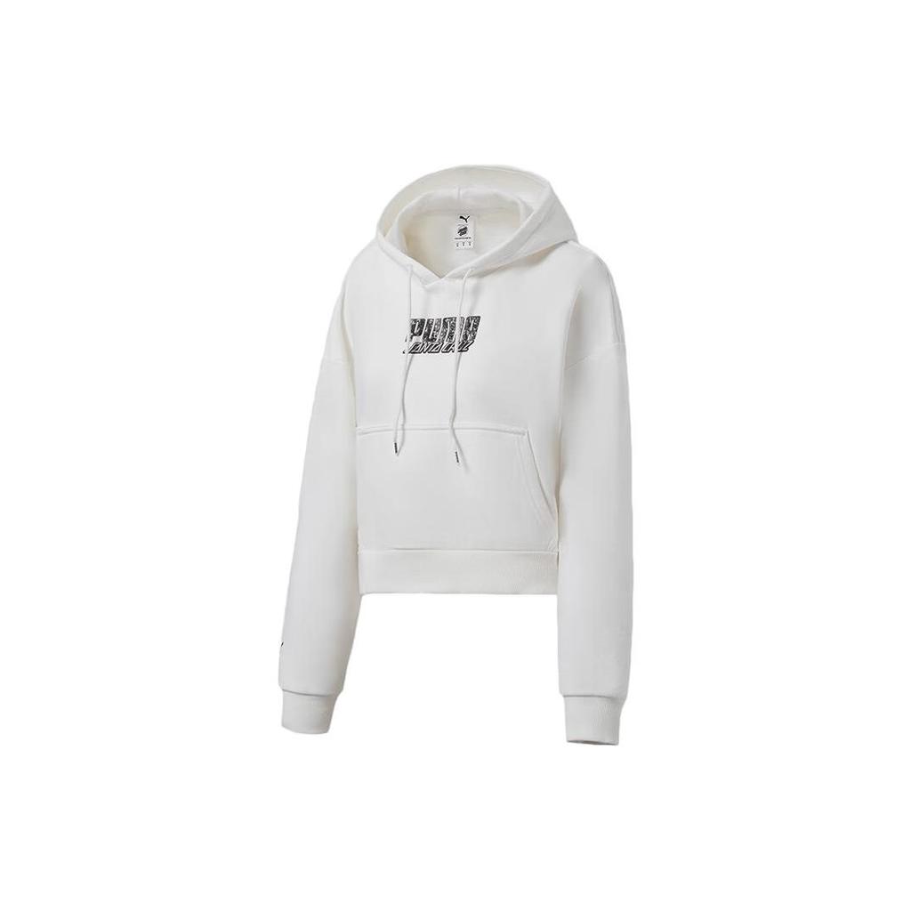 PUMA Sweatshirts Women's White Hooded Moderate Regular 532247-02