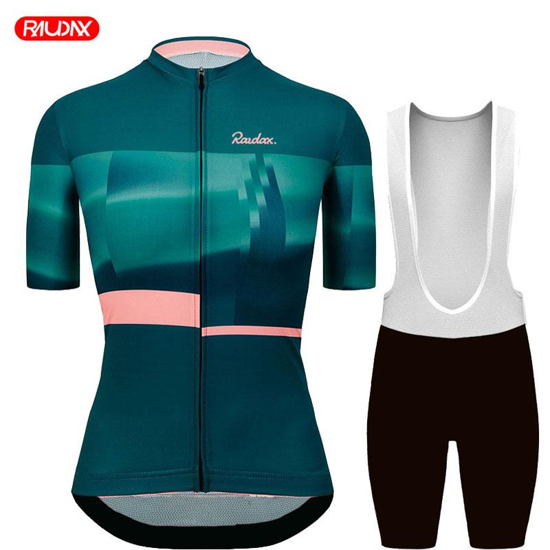 Abbigliamento da Ciclismo da Donna Estivo Manica Corta Set Maglia da Ciclismo Traspirante Mountain Bike Abbigliamento da Ciclismo Triathlon Uniforme da Bici