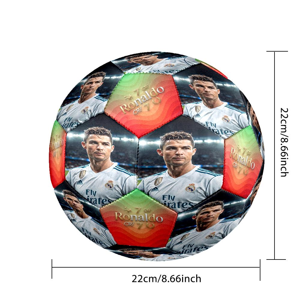 Ronaldo's Ikonische Fähigkeiten Größe 5 Fußballmaschine-Genäht Indoor/Outdoor Training und Spiele Überraschungs-Kollektion Geschenk