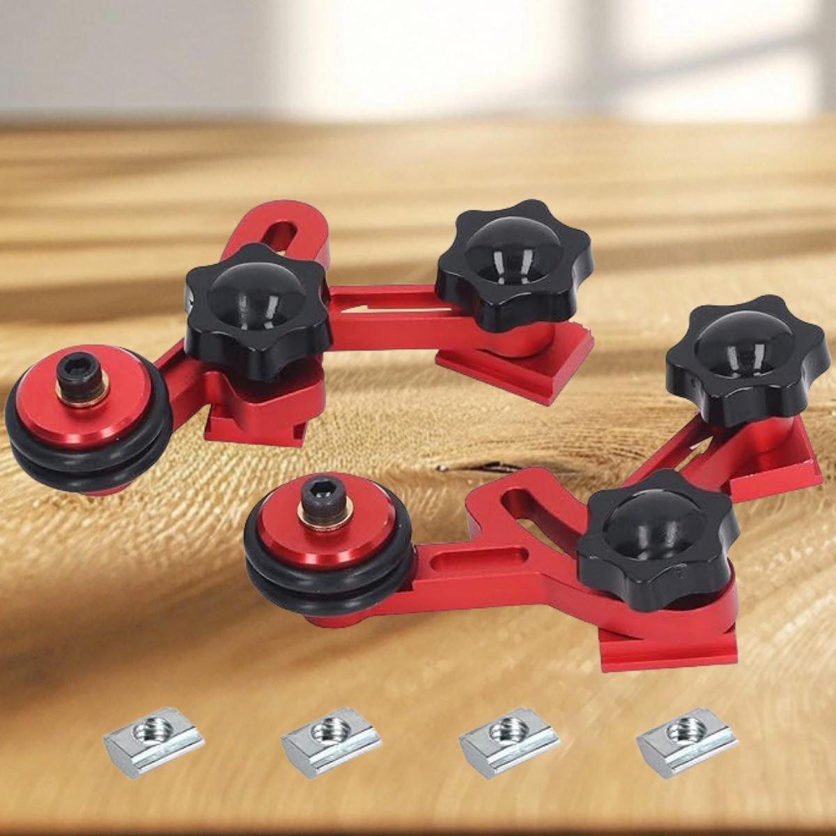 

2pcs Aluminum Adjustable One-Way Precision Stock Feeder Guide, Anti-Rebound Safety Push Block for Woodworking Cutting Assistance