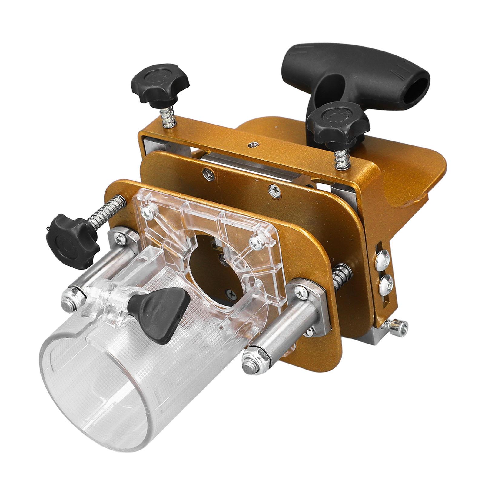 

Mortising Jig 2 in 1 Stainless Steel Slotting Width Depth Height Adjustable Wood Router Slotting Locator Positioner