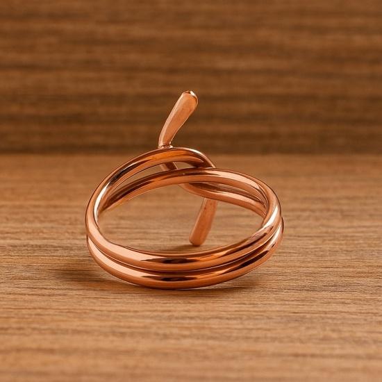 Pure Copper Handmade Knot Ring – Adjustable Minimalist Copper Wire Band for Women