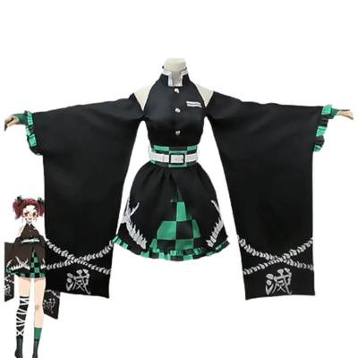 Anime Dämon Slayer Kamado Tanjirou Cosplay Kostüme Halloween Weihnachten Party Frauen Uniform Kleid