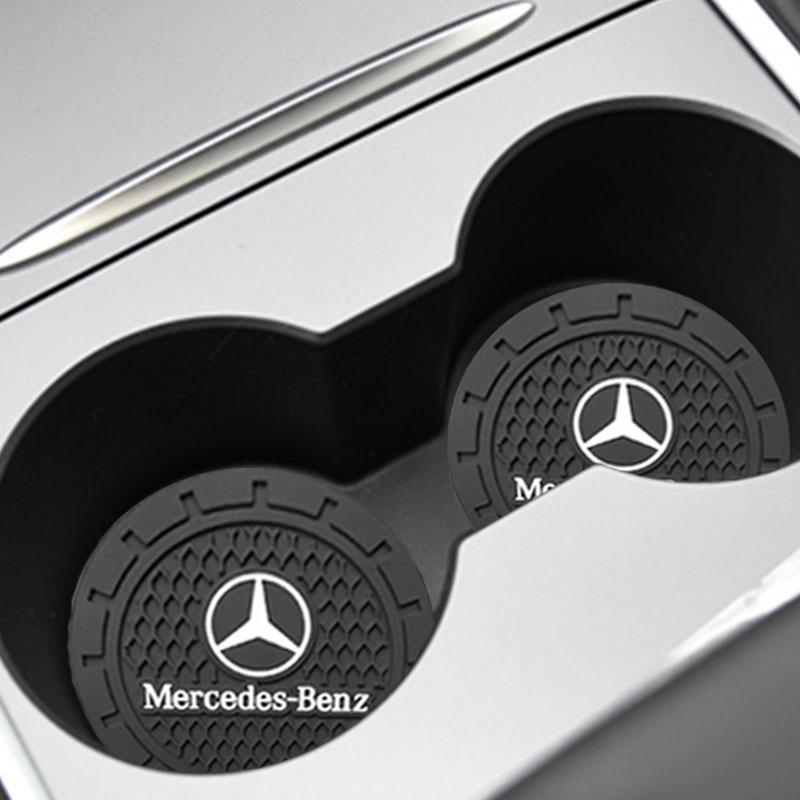 Car Anti-Slip Silicone Coaster Waterproof Water Cup Mat For Mercedes Benz E S C A B Class GLE GLS GLC CLA GLA GLK GLB W204 W205