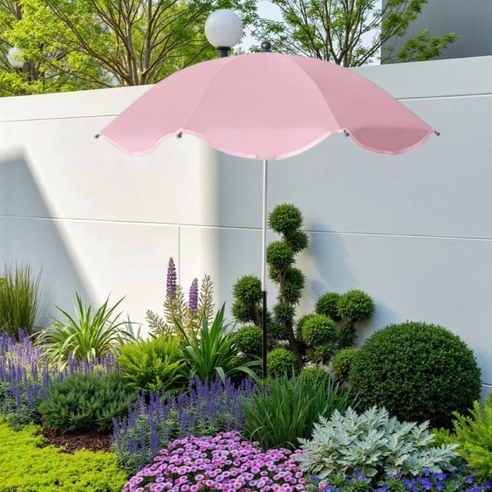 Metal Stake Plant Umbrellas Adjustable Sunshade Umbrella Portable Sun Protection Cover  Flower Pots