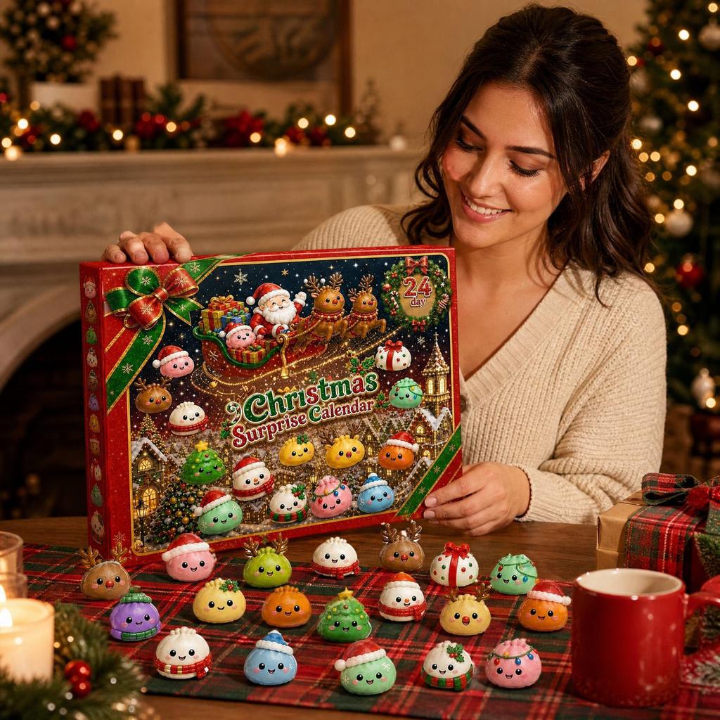 2026 Christmas Steamed Bun Baozi Advent Calendar with Day Countdown