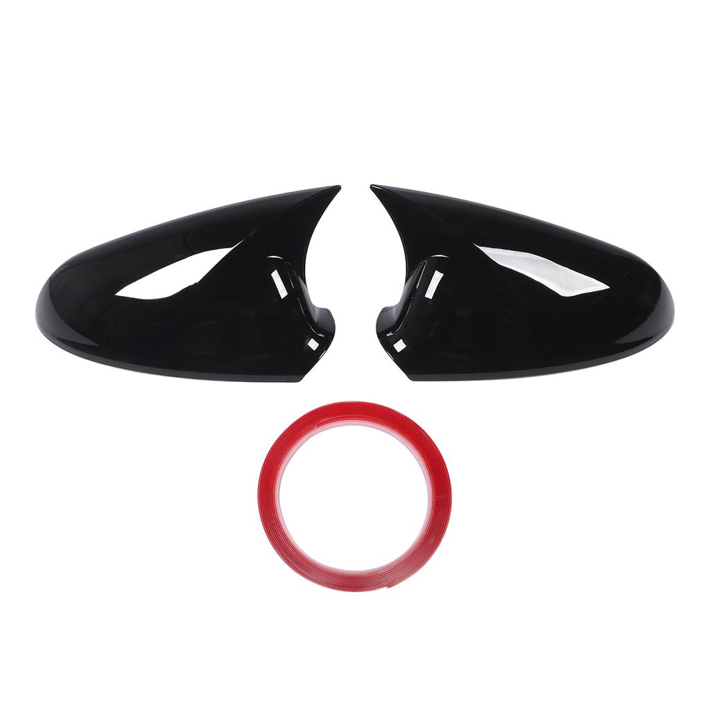 Pair of Glossy Black Rearview Mirror Cover Cap Enhance Vehicle Appearance Replacement for Vauxhall