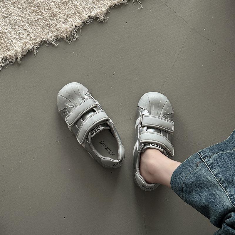 Velcro Dexun shoes fashionable versatile retro casual women's 2025 autumn new flat-bottomed sports board shoes Forrest Gump shoes