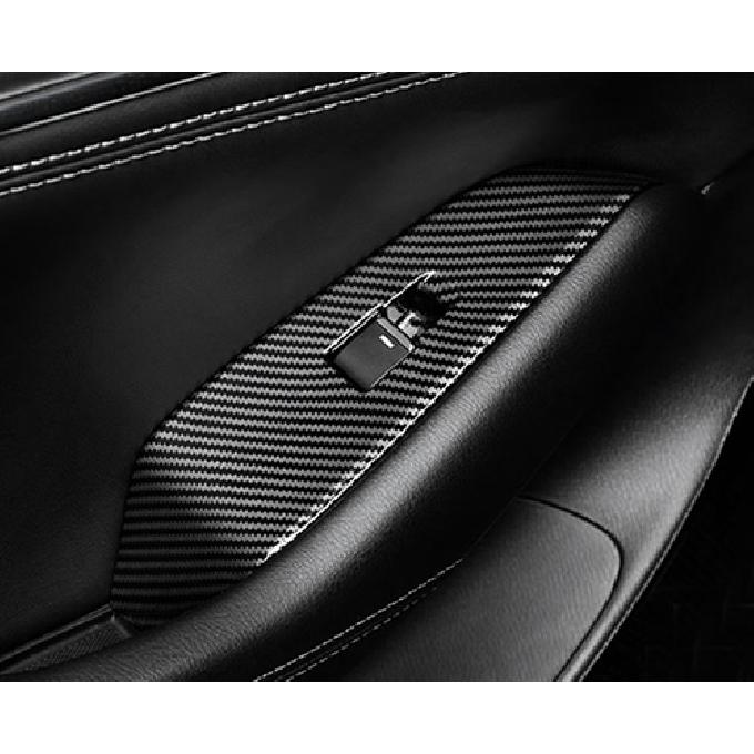 ABS Carbon Fiber Interior Window Switch Panel Cover Trim For Mazda 6 2018-2021