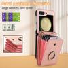 Crossbody Leather Cards Solt Wallet Bag Case For Samsung Galaxy Z Flip 7 6 5 4 5G Flip5 Finger Ring Holder Lanyard Pocket Cover