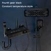 Brass 4 in 1 Square Key Button Switch Design Hot and Cold Shower Head Set with Mixer Faucet Digital Display Shower Set