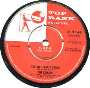 7inch Record REIVERS - The Wee Magic Stane 45JAR244 Top Rank Intern 1959 UK Country/Folk Used