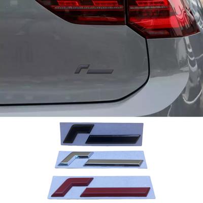 Kovové R Logo Závodní Linie Znak Nálepka na Karoserii Zadní Kufr Příslušenství Pro V-//W Golf Passat Polo MK4 MK5 MK6 MK7 MK8