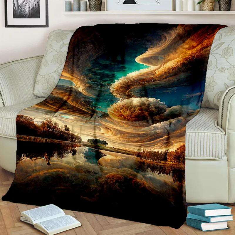 Dream Natural Tornado Cloud Twister Blanket,Soft Throw Blanket for Home Bedroom Bed Sofa Picnic Travel Office Cover Blanket Kids