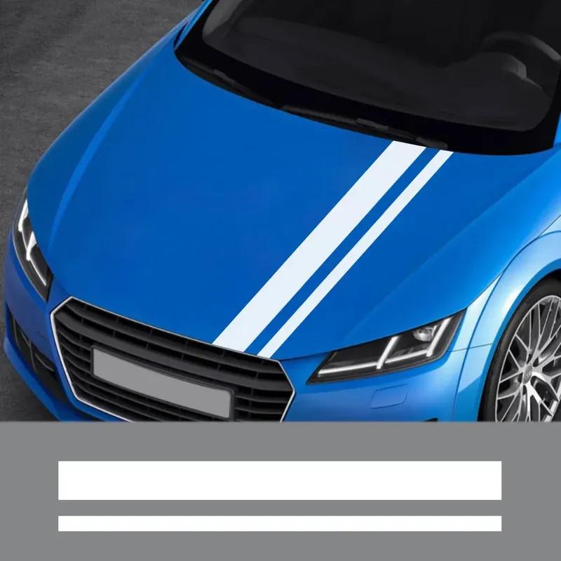 Car Hood Cover Sticker Auto Vinyl Film Long Graphic Stripe Decals Racing Styling DIY Waterproof Decoration Tuning Accessories