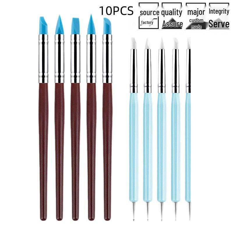 10-Piece Silicone-Tip Ceramics and Clay Sculpture Tool Set