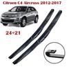 24"+21" J-Hook Frameless Front Wiper Blades for Citroen C4 Aircross, Peugeot 4008, Mitsubishi ASX, C5 Aircross, Peugeot 3008