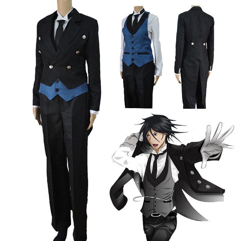 Exquisite Black Butler Kuroshitsuji Sebastian Michaelis Uniform Cosplay Costume Suit