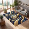 Tappeto Morbido Area Rug con Motivo Calcio Portsmouth FC Antiscivolo Tappeto per Pavimento Interno Tappetino Decorazione Sportiva per Camera da Letto