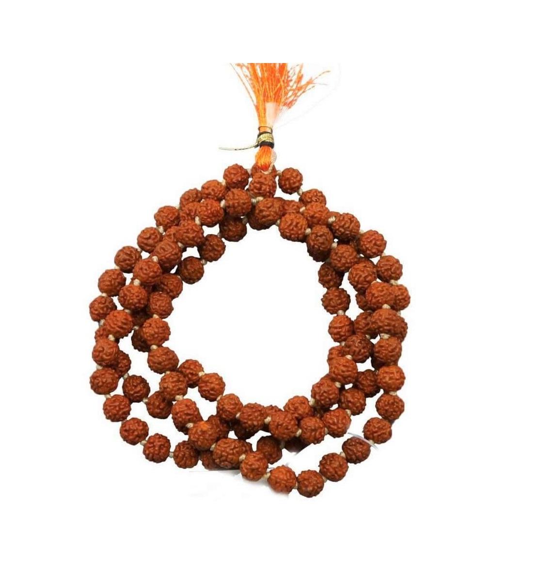 Чётки из Рудракши сертифицированные (4 мукхи), Rudraksha Mala Certified (108 beads), Kalyan Puja
