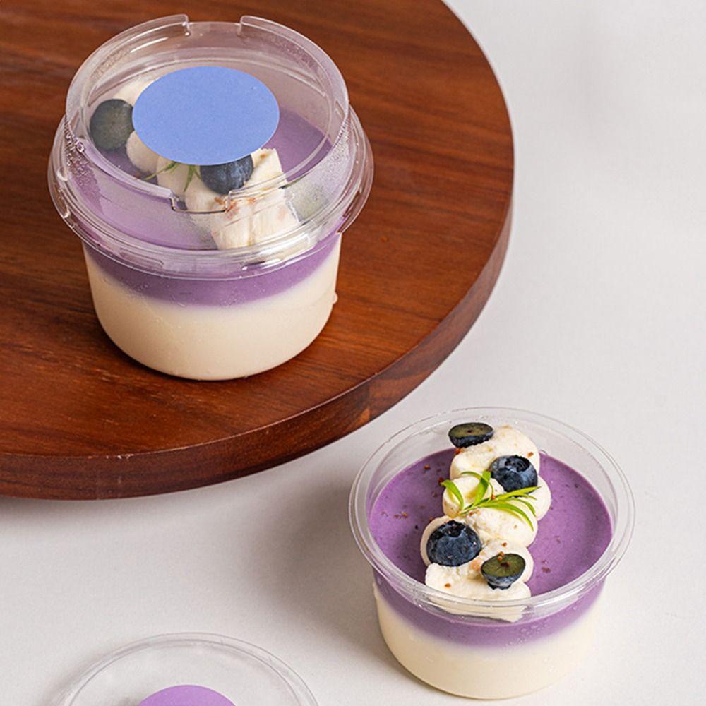 50 Stück Runde Dessertbecher Schüssel Behälter 150/250ml Einweg Verpackungsbox Haushalt