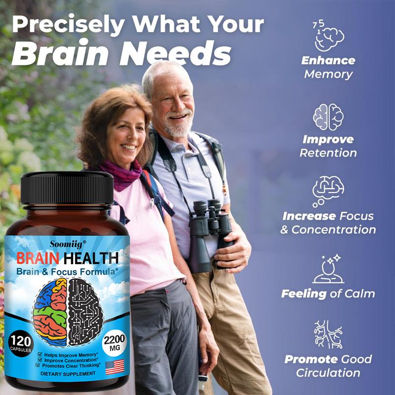Brain Booster, Focus, Memory, Function, Clarity-120 Capsules