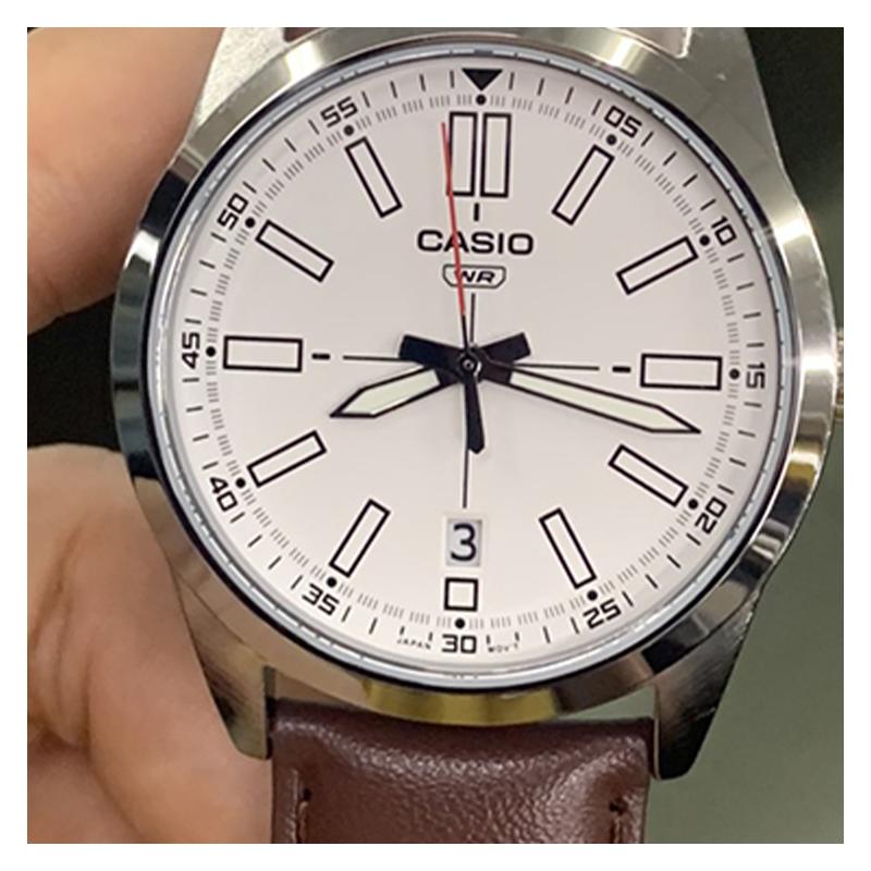 Casio CASIOSTANDARD Series Simple Fashion Classic Casual Date Display Mineral Glass General Timing Status Waterproof Quartz Movement MTP-VD02L-7E
