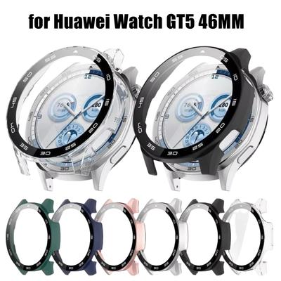 For Huawei Watch GT5 46mm PC +Tempered Glass Case Full Cover Screen Protector Bumper for Huawei Watch GT 5 46 MM Cover