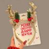 Red Velvet Antler Hairband Simple Christmas Eve Headwear Cute Hair Accessories Environmentally Friendly Christmas Headband