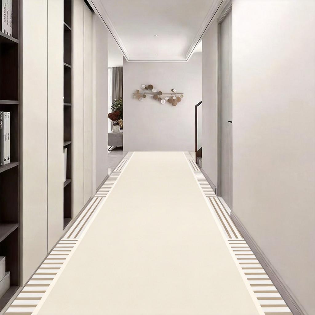 Modern Simple Long Corridor Carpet Runner Geometric Easy Clean Decoration Aisle Rug Non-slip Washable Stair Hallway Floor Mat