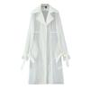 Trench Coat Camicia Sottile Stile Europeo e Americano Primavera 2026 con Revers Ampio Senza Bottoni e Protezione Solare