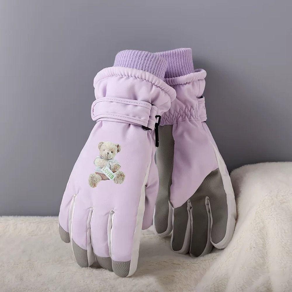 Non-slip Winter Skiing Gloves Warm Outdoor Sports Gloves Fashion Cycling Gloves  for Women