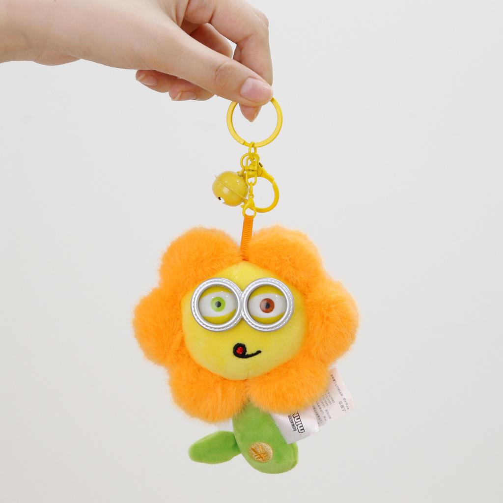 Despicable Me Keychain Cartoon Flower Girl Backpack Decorative Figure Pendant