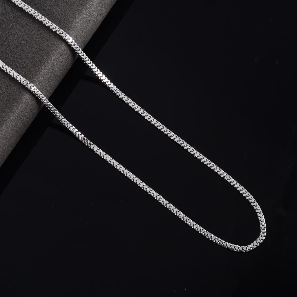 Herren Quadratische Kastenkette Edelstahl Lange Halskette für Frauen Damen Gold/Kupferfarben Choker am Hals Schmuckzubehör