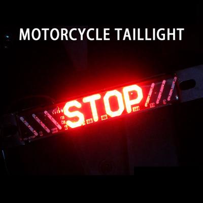 Motorcycle Brake Taillight Night STOP Tail Lights Amber Tail Light Motorbike Accessories