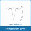 ZFX1 Metal Alloy Car Front Hood Emblem Rear Trunk 3D Sticker for Tesla Model 3 ModelY Replacement Badge Decoration Accessories