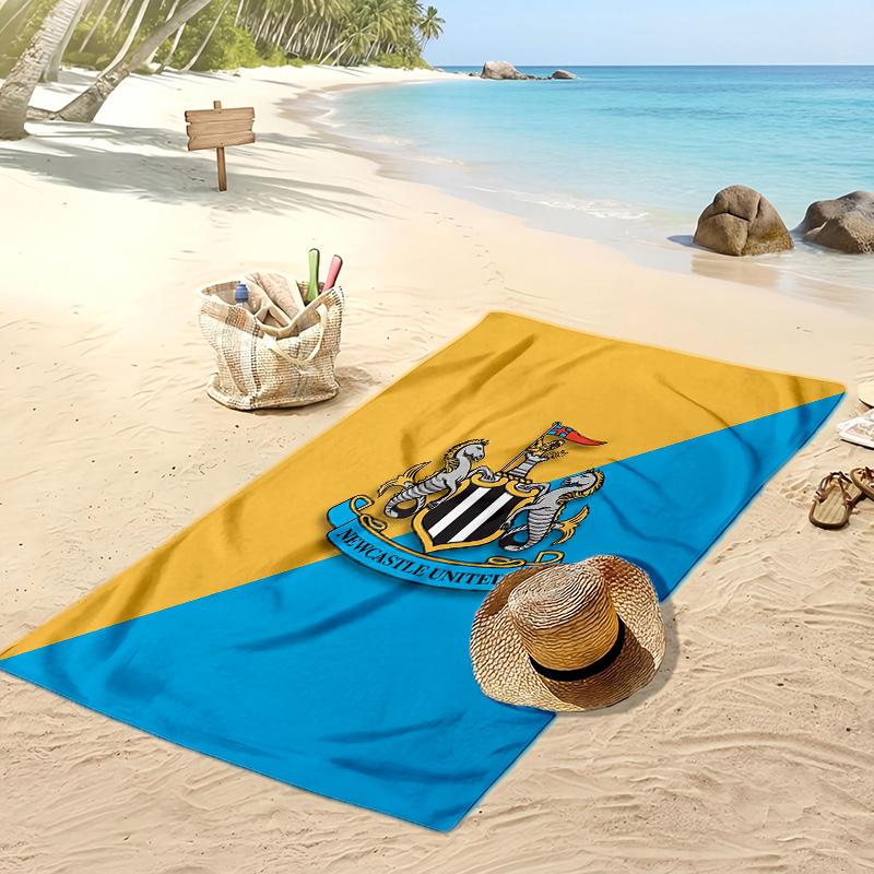 Asciugamano da Spiaggia con Stampa del Newcastle United Football, Asciugamano Grande Morbido ad Asciugatura Rapida per Spiaggia Campeggio Nuoto