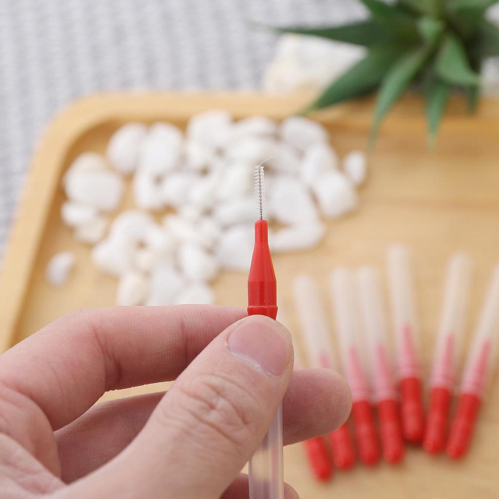 Multicolor Disposable Interdental Brush Toothpicks for Oral Care