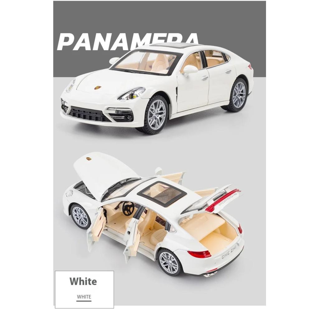 1/24 Porsche Panamera Metal Die-cast Sports Car Model Simulation Sound and Light Sedan Model Can Collect Ornaments for Boys Birthday Gifts